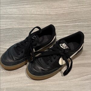 Nike Kids Black Sneakers with White Logo